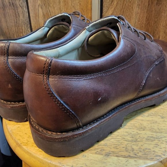 L.L. Bean RB42 04 Men\'s Walnut Brown Leather Lace Up Oxford Shoes Size US 13 main image 5